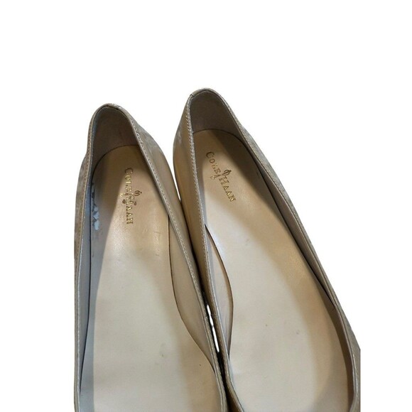 Cole Haan Womens Size 8.5 Patent Leather Flats Tan D41592 - Beige-Pointy- Career - Picture 7 of 10
